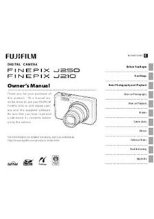 Fujifilm FinePix J250 manual. Camera Instructions.